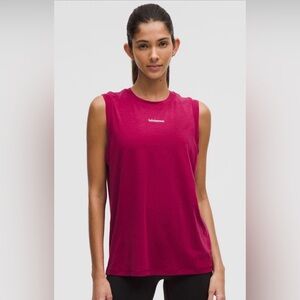 Lululemon Jersey Training Muscle Tank Top – Magenta Smoke